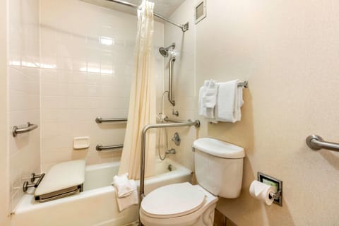 Room, 1 King Bed, Accessible, Non Smoking | Bathroom | Combined shower/tub, free toiletries, hair dryer, towels