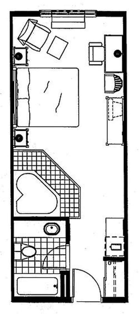 Suite, 1 King Bed, Non Smoking, Jetted Tub | Floor plan