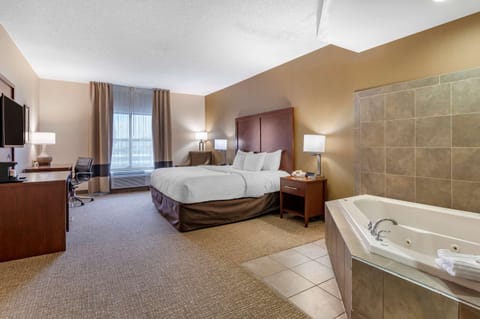 Room, 1 King Bed, Accessible, Non Smoking | Pillowtop beds, desk, blackout drapes, iron/ironing board
