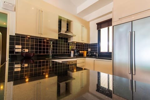 Penthouse | Private kitchen | Fridge, microwave, stovetop, coffee/tea maker