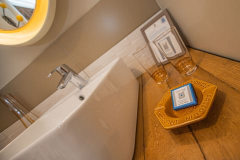 Double Room, Ensuite (C58) | Bathroom | Eco-friendly toiletries, hair dryer, bathrobes, heated floors