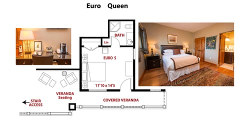 Standard Room, 1 Queen Bed (Courtyard Room) | Premium bedding, pillowtop beds, individually decorated