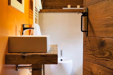 Shower, free toiletries, hair dryer, bidet