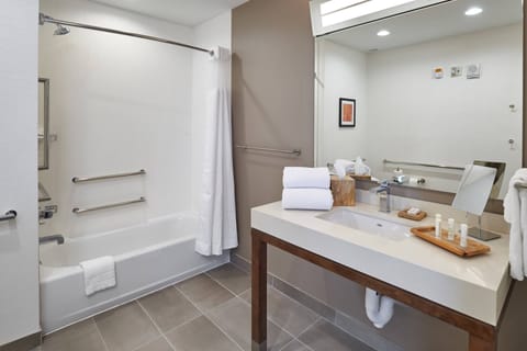 Room, 2 Queen Beds (Mobility Accessible, Tub) | Bathroom | Shower, free toiletries, hair dryer, bathrobes