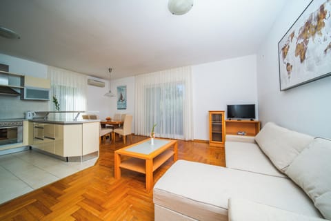 Comfort Apartment, 2 Bedrooms, Balcony (6 adults) | Living area | Flat-screen TV, DVD player