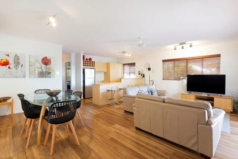 2-Bedroom Garden Pool Apartment | Living area | Flat-screen TV, DVD player