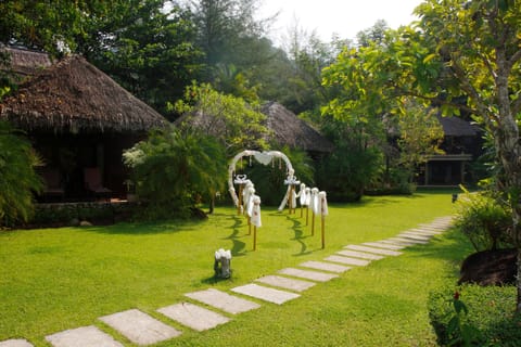 Outdoor wedding area