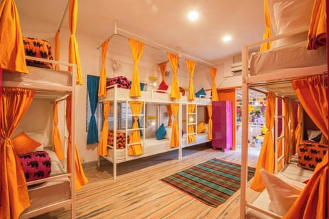 Bed In 10 Bed Mixed AC Dormitory Room With Shared Bathroom | In-room safe, soundproofing, free WiFi, bed sheets