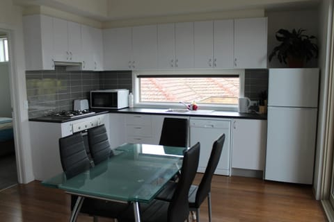 Executive Apartment, 1 Bedroom | Private kitchen | Full-size fridge, microwave, oven, stovetop