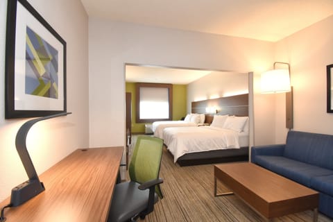 Suite, 2 Queen Beds | In-room safe, desk, laptop workspace, blackout drapes