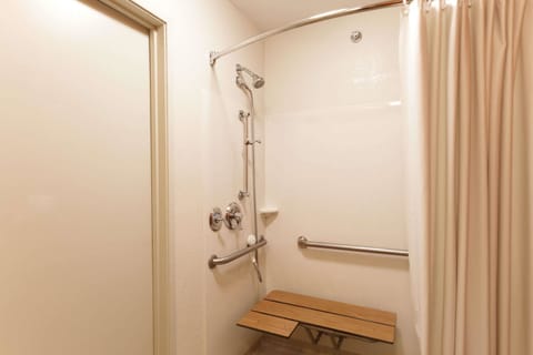 Room, 1 King Bed, Accessible, Non Smoking | Bathroom | Combined shower/tub, hair dryer, towels