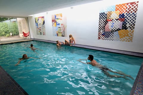Indoor pool, open 7:30 AM to 10:00 PM, pool umbrellas, sun loungers