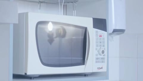 Comfort Apartment | Private kitchen | Full-size fridge, microwave, oven, stovetop