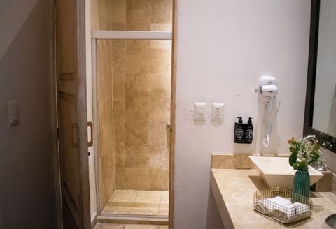 Standard Double Room, 2 Queen Beds | Bathroom | Shower, free toiletries, hair dryer, bathrobes