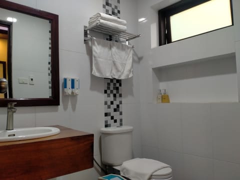 Superior Double Room | Bathroom | Shower, rainfall showerhead, free toiletries, slippers