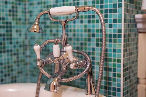 Bathtub, free toiletries, hair dryer, bathrobes