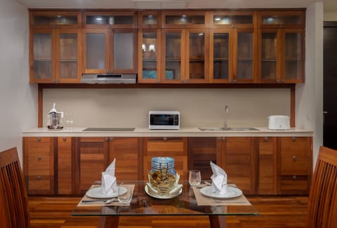 Luxury Suite Room, 1 Bedroom | Private kitchenette | Fridge, microwave, dishwasher, rice cooker