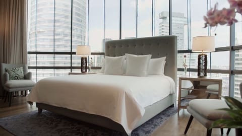 Marquis Suite | Premium bedding, minibar, in-room safe, individually furnished