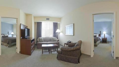 Suite, 2 Bedrooms, Accessible (Mobility, Accessible Tub) | Living area | TV, DVD player