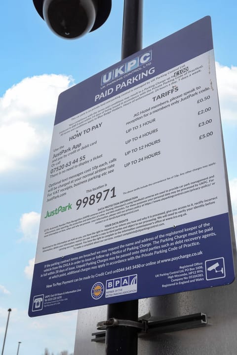 Self parking (GBP 5 per day)