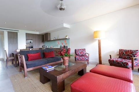 Luxury Apartment, 2 Bedrooms, Balcony, Pool View | Living room | 42-inch TV with cable channels, DVD player