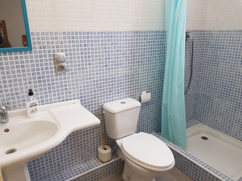 Triple Room | Bathroom | Shower, deep soaking tub, towels