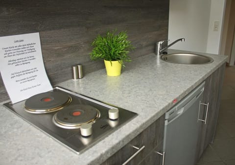 Apartment | Private kitchenette | Fridge, microwave, oven, stovetop