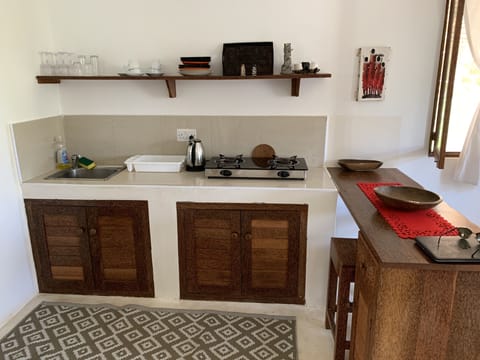 Villa Cri | Private kitchen | Full-size fridge, stovetop, coffee/tea maker, electric kettle