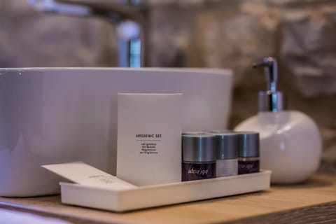 Shower, free toiletries, hair dryer, slippers