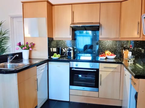 Apartment, 1 Bedroom, Ground Floor (Extra Large Double Bed) | Private kitchen | Full-size fridge, microwave, oven, stovetop