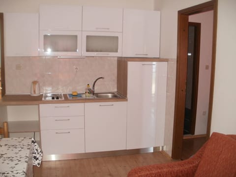 Standard Apartment, 1 Bedroom, Balcony, Sea View (4) | Private kitchenette | Fridge, stovetop, electric kettle, cookware/dishes/utensils