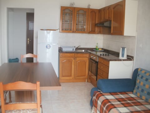 Basic Apartment, 1 Bedroom, Balcony, Sea View (1) | Private kitchenette | Fridge, stovetop, electric kettle, cookware/dishes/utensils