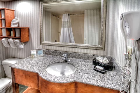 One king non smoking | Bathroom | Bathtub, free toiletries, hair dryer, towels