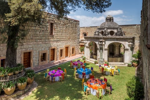 Outdoor banquet area