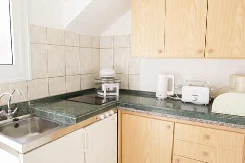 Standard Apartment, 1 Bedroom, Mezzanine | Private kitchen | Fridge, stovetop, electric kettle, cookware/dishes/utensils