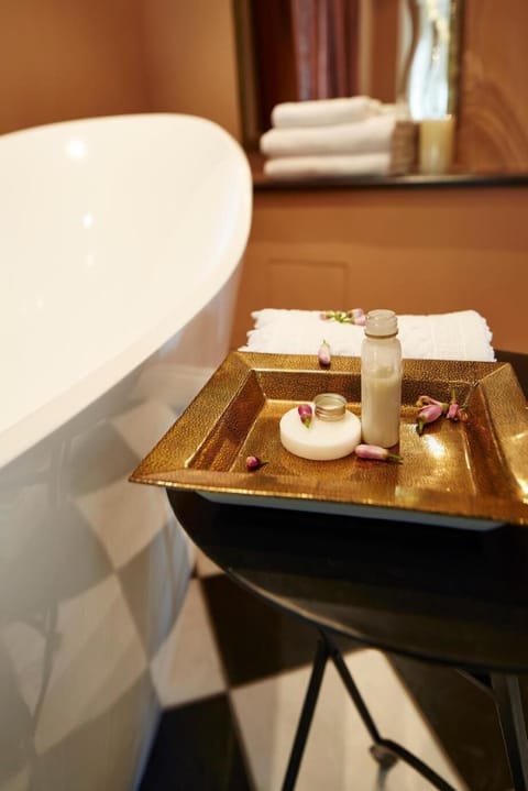 Free toiletries, hair dryer, towels