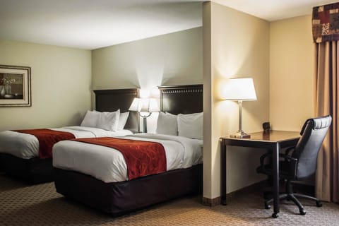 Suite, 2 Queen Beds, Non Smoking | Premium bedding, desk, laptop workspace, blackout drapes