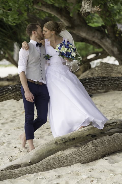 Outdoor wedding area