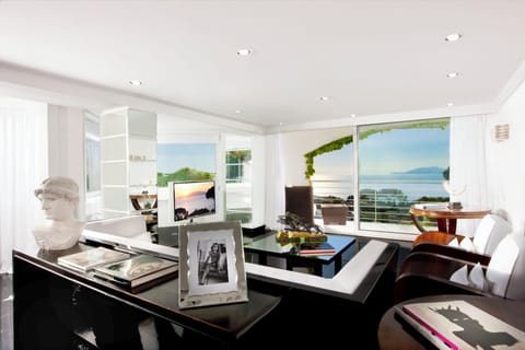 Presidential Suite, Private Pool (Paltrow Sea Sidewith Terrace) | Living area | 0-inch Smart TV with digital channels, TV