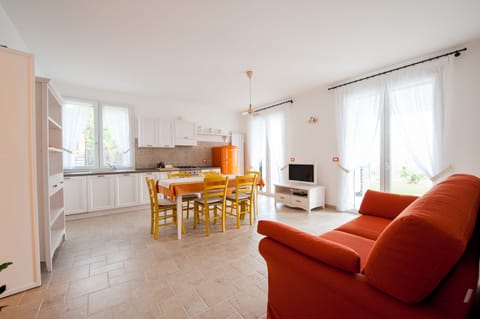 Apartment, 2 Bedrooms, Sea View | Living area | Flat-screen TV