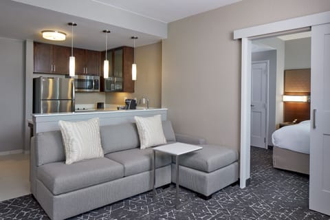 Suite, 1 Bedroom (Hearing Accessible) | Private kitchen | Full-size fridge, microwave, stovetop, dishwasher