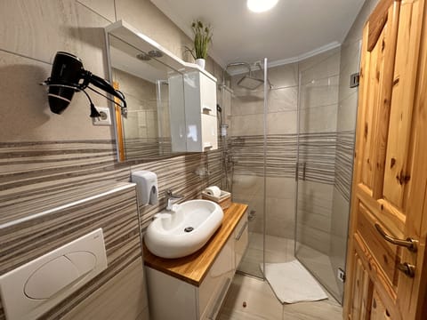 Traditional Triple Room, Garden View 7 | Bathroom | Shower, free toiletries, hair dryer, towels