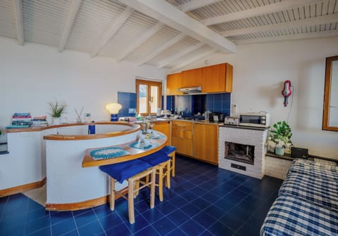 Basic Apartment, 2 Bedrooms, Non Smoking, Sea View | Private kitchen | Full-size fridge, microwave, oven, stovetop