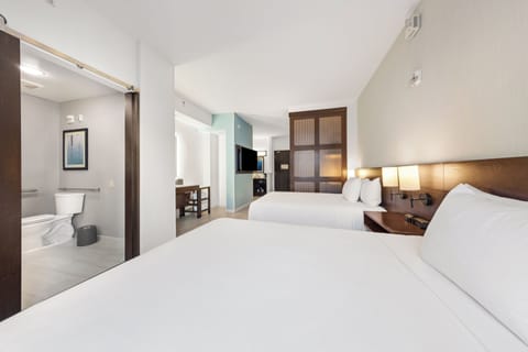 Room, 2 Queen Beds, Accessible (Shower) | Premium bedding, in-room safe, desk, laptop workspace