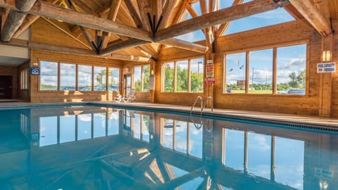 Indoor pool, sun loungers