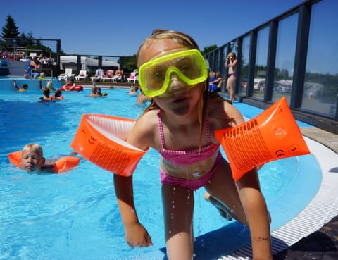 2 outdoor pools, open 10 AM to 8:00 PM, sun loungers