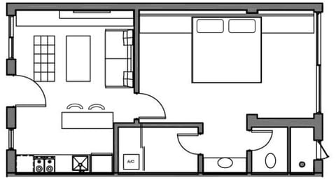 1 Bedroom One King Bed | Floor plan