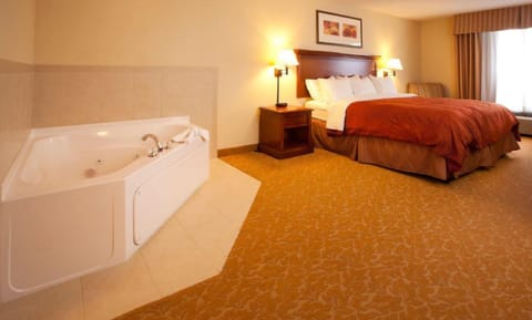 Suite, 1 King Bed, Non Smoking, Jetted Tub | Premium bedding, pillowtop beds, in-room safe, desk