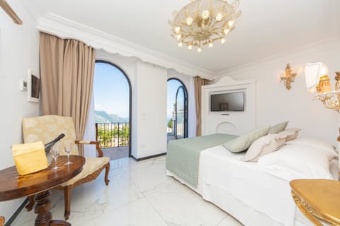 Suite, Balcony, Sea View (Amore) | Premium bedding, minibar, in-room safe, individually decorated