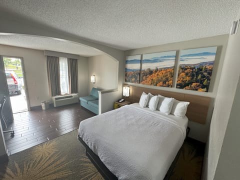 Standard Room, 1 Queen Bed | Bathroom | Combined shower/tub, free toiletries, hair dryer, towels